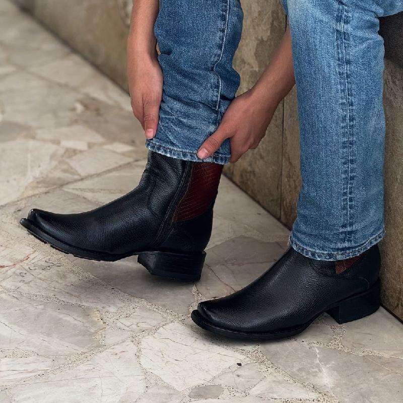Italian Men's Handmade Genuine Leather Dress Boots