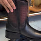 Italian Handmade Black Cowhide Side Zipper Boots