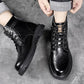 Men's Winter High Top Wool Warm Cowhide Martin Boots