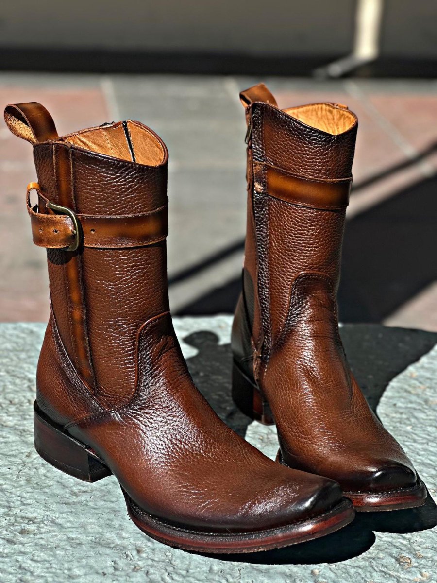 2024 New Men's Handmade Leather Cowboy Boots