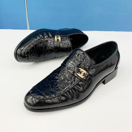 Men's Premium Cowhide Shiny Loafers