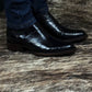 Handmade Crocodile Leather Round Toe Cowboy Boots