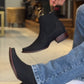 Wide Square Toe Ankle Boots