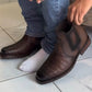 Italian Handmade Crocodile Leather Men's Ankle Boots