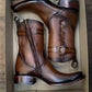 2024 New Men's Handmade Leather Cowboy Boots