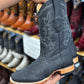 Handmade Ostrich Leather Square Toe Boots