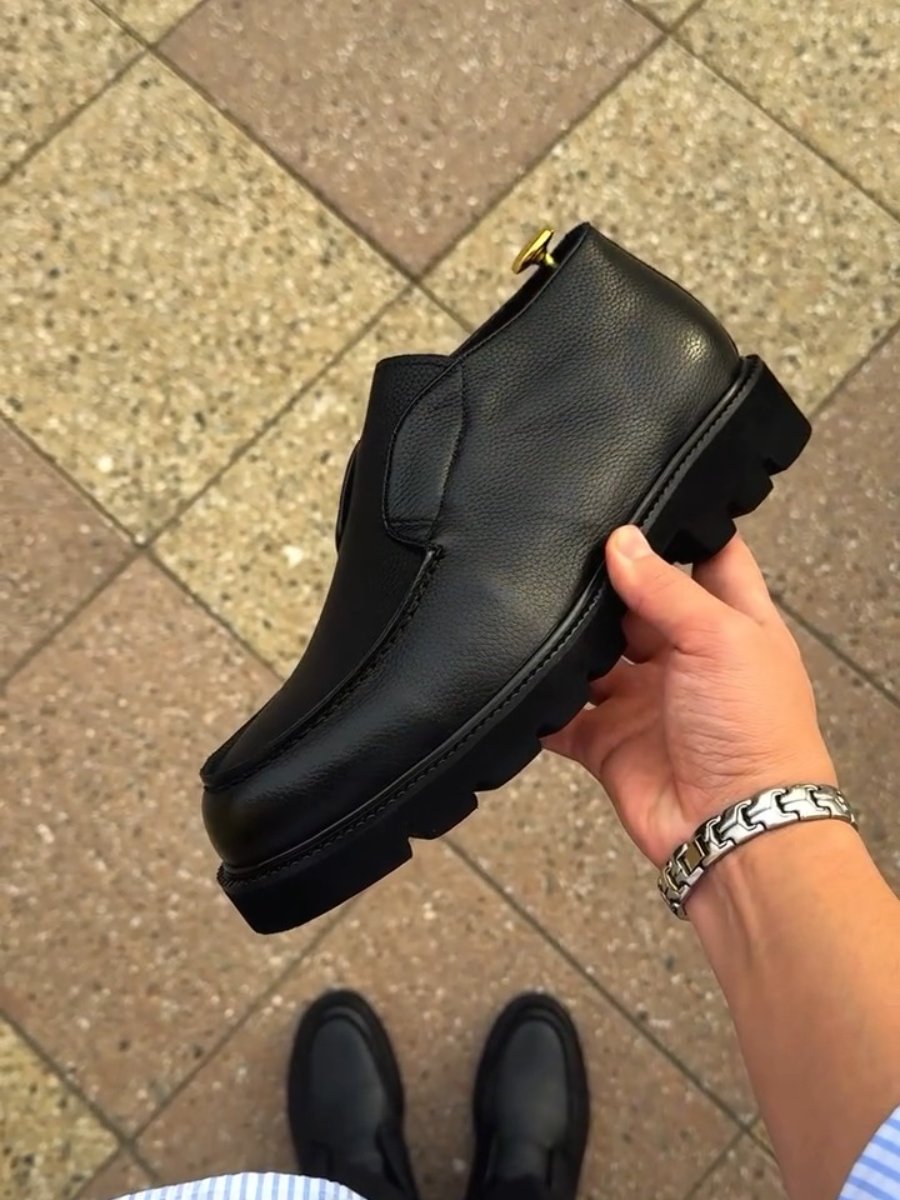 Men's Thick-soled Leather Shoes