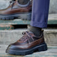 Men's Leather Lace Up Platform Oxfords