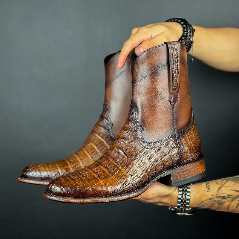 Classic Premium Alligator Leather Men's Boots