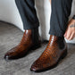 Men's Python Chelsea Ankle Boots