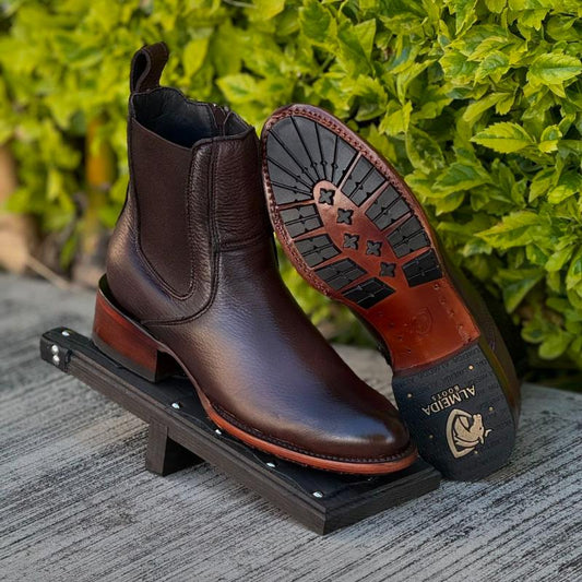Men's Elegant Handmade Leather Ankle Boots