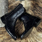 Men's Handmade Black Ostrich Leather Boots