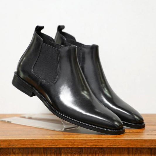 Men's Black Chelsea High Top Boots