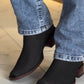 Wide Square Toe Ankle Boots