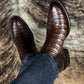 🔥Best Seller🔥Crocodile Leather Classic Brown Ankle Boots