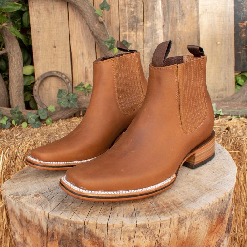 Men's Cowboy Square Toe Half Boots