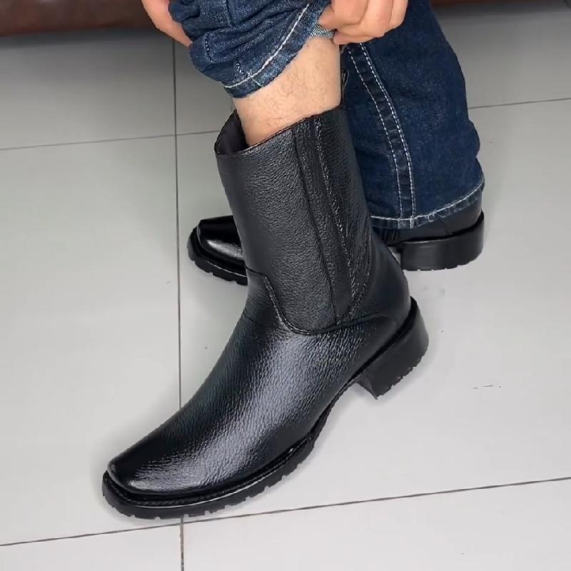 Men's Handmade Soft Cowhide Cowboy Boots