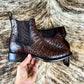 Italian Handmade Crocodile Leather Men's Chelsea Boots