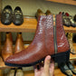 Men's Zip-up Crocodile Leather Ankle Boots