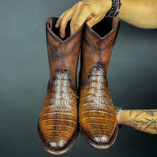 Classic Premium Alligator Leather Men's Boots