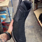 Men's Crocodile Block Heel Flat Toe Ankle Boots