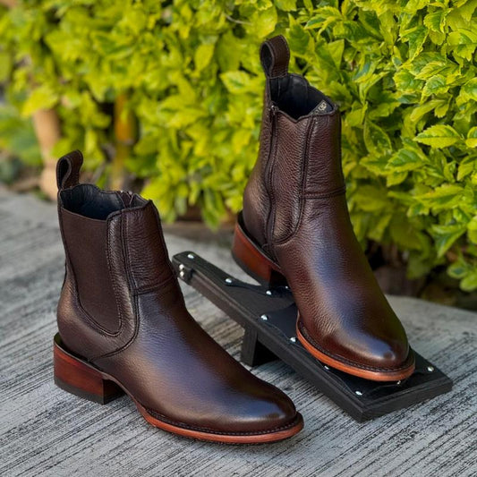 Men's Elegant Handmade Leather Ankle Boots